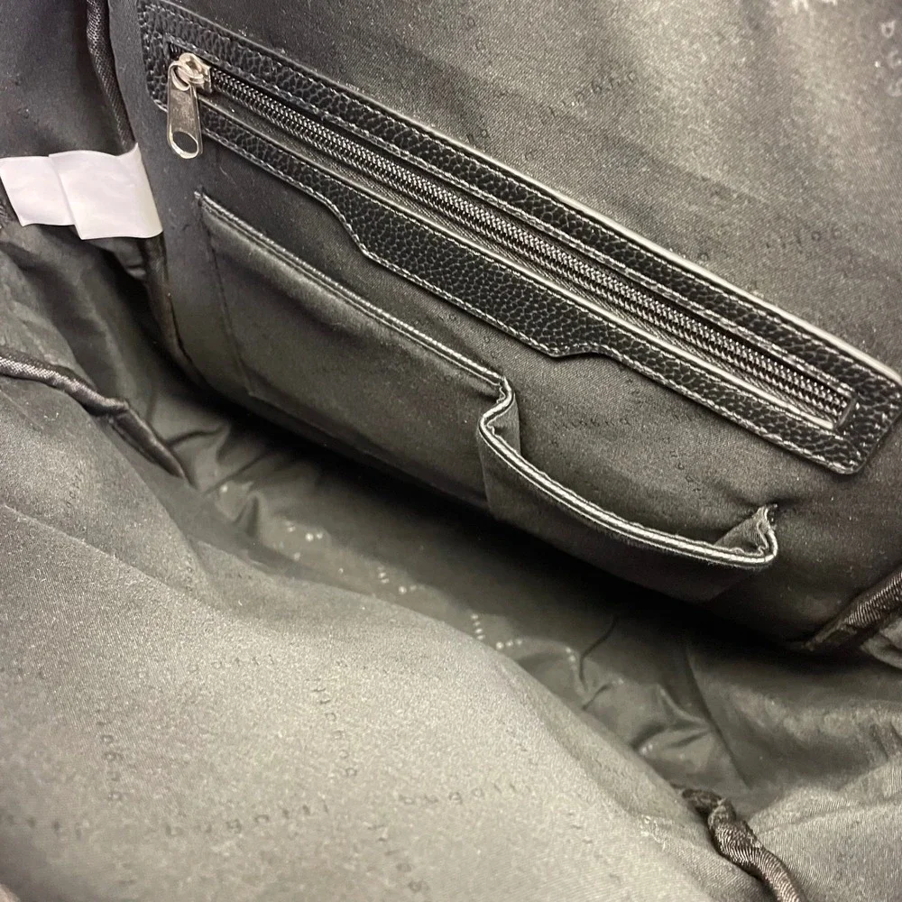Bugatti Black Pebbled Vegan Leather 15.6